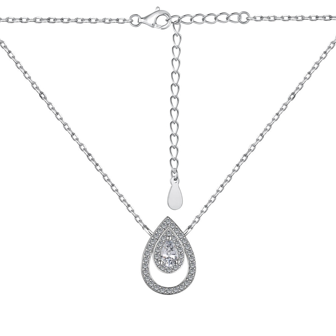 [Limara]Sparkling Pear Cut Necklace