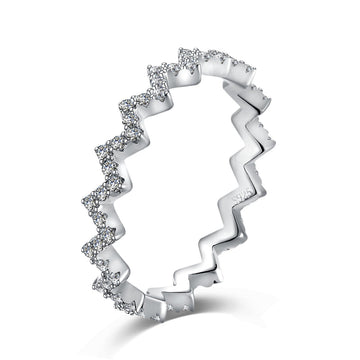 [Limara]Delicate Enchanting Wave Shape Daily Ring
