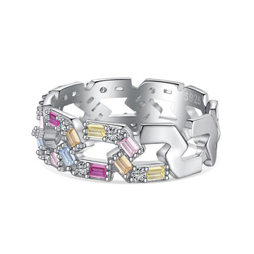 [Limara]Sparkling Vibrant Emerald Cut Daily Ring