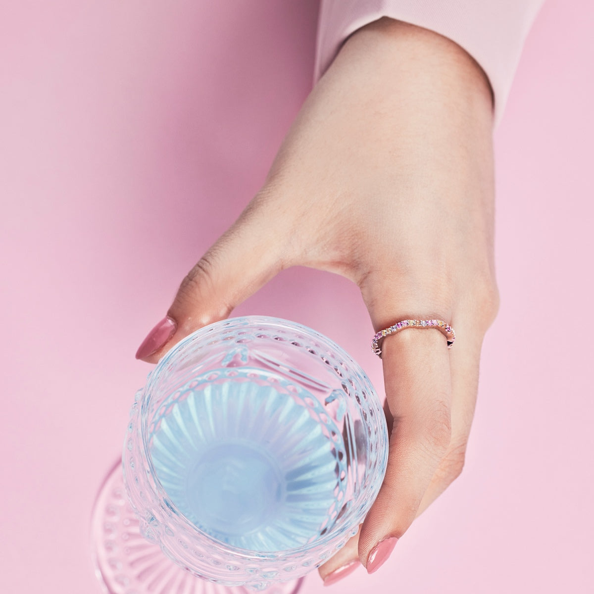 [Limara]Dainty Colorful Round Cut Party Ring