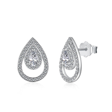 [Limara]Sparkling Delicate Water Drop Shape Daily Earrings