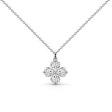 [Limara]Heart-Shaped Four-Leaf Clover Bead Necklace
