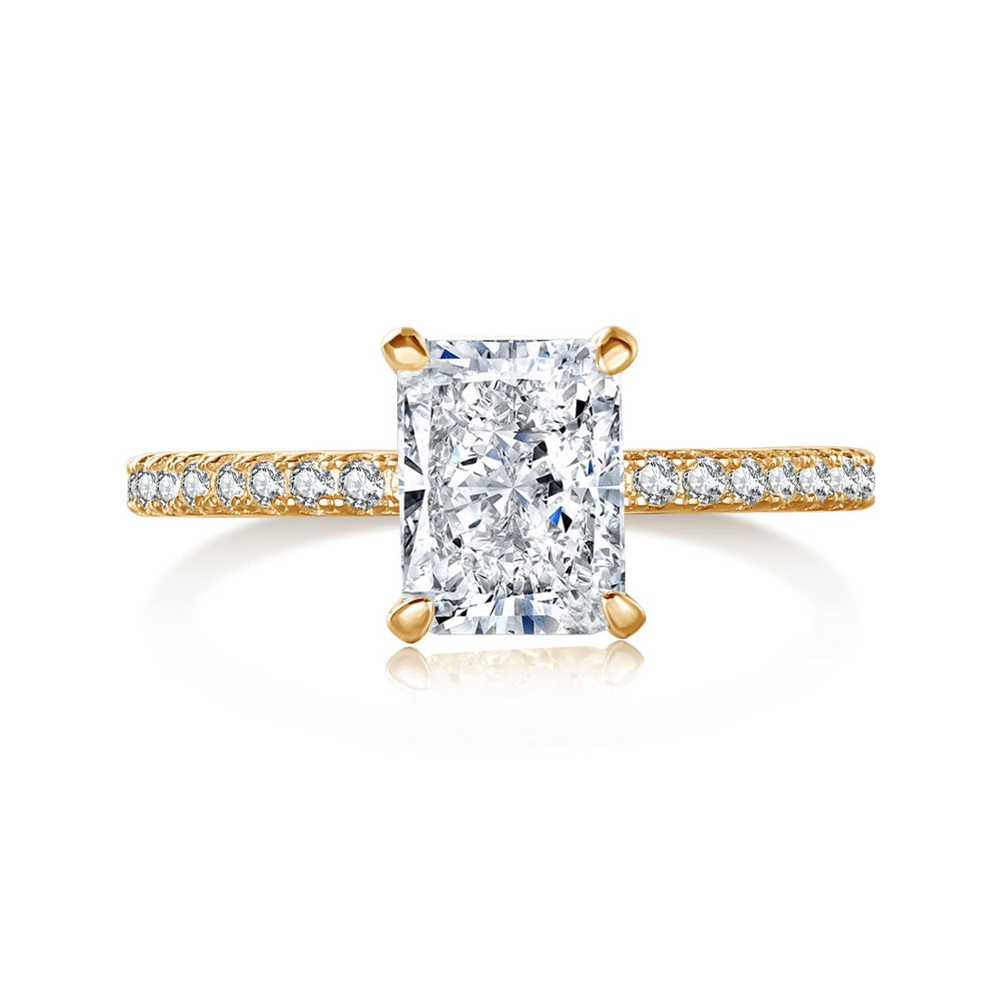 [Limara]2.0 Carat Dazzling Sparkling Radiant Cut Party Ring