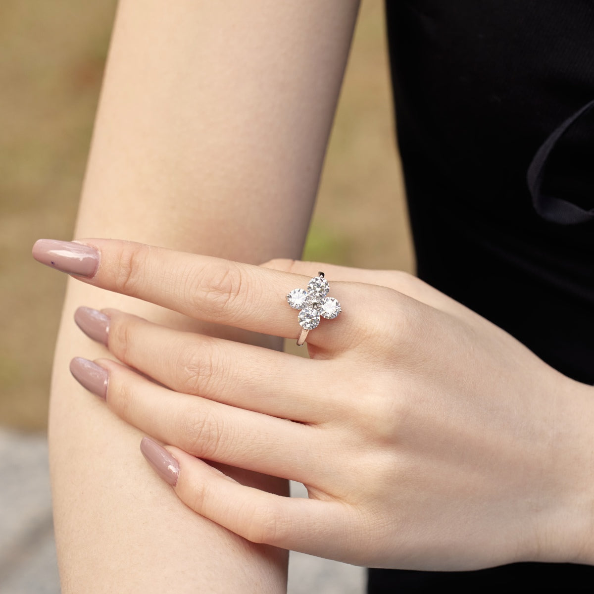 [Limara]Four-Leaf Clover Eight-Pointed Star Ring
