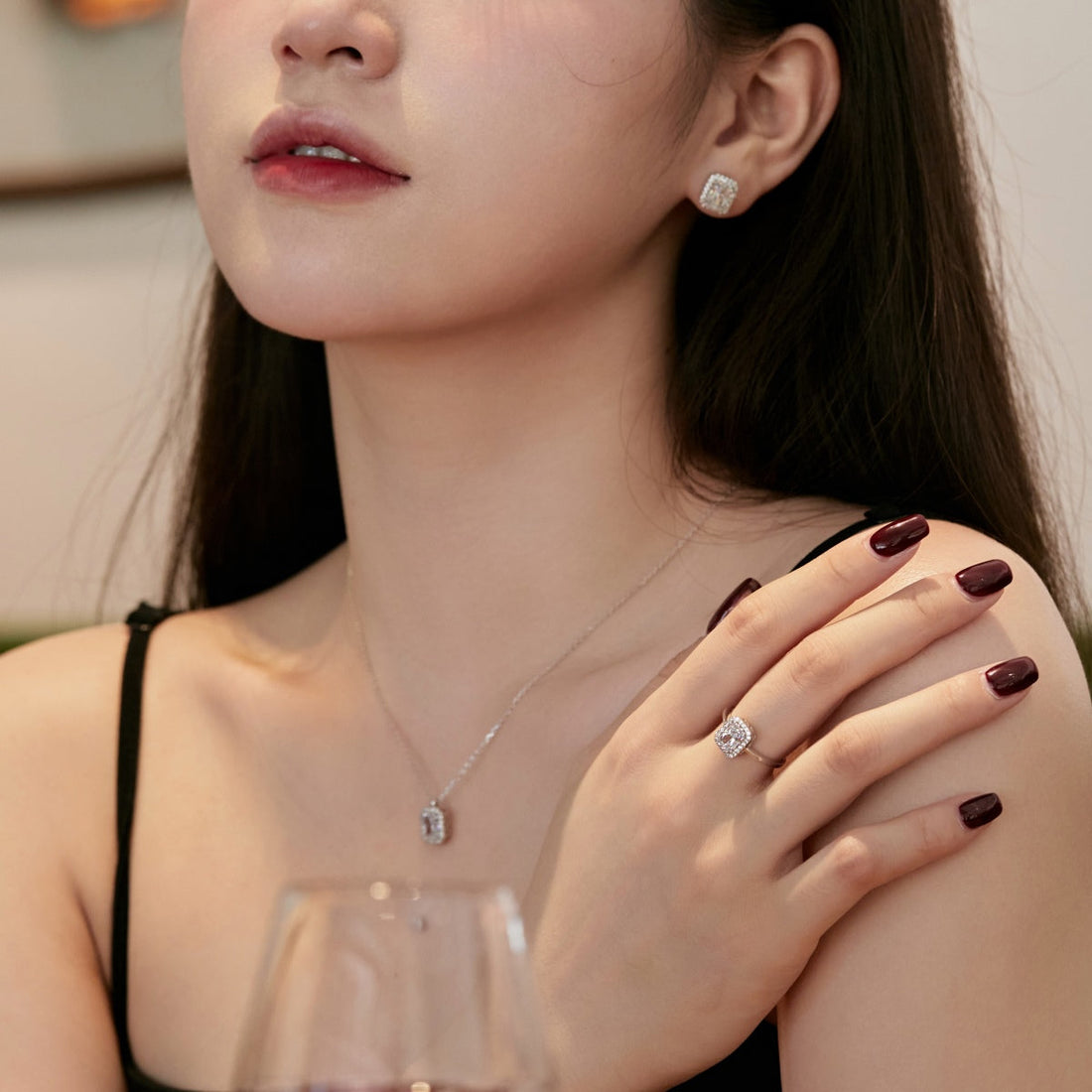 [Limara]1.0 Carat Luxurious Dainty Emerald Cut Daily Earrings