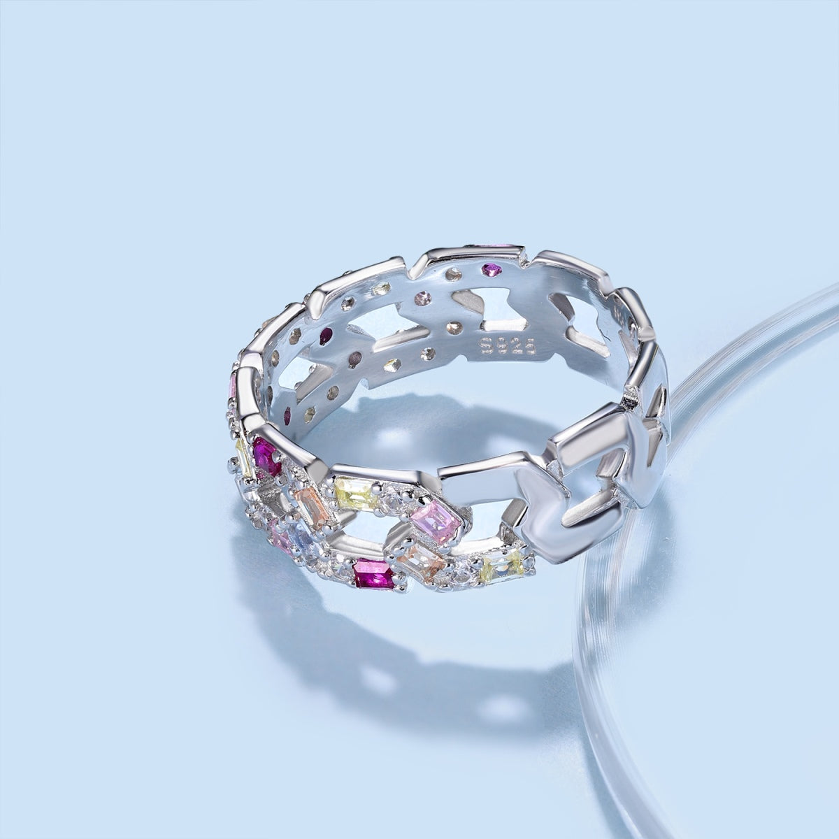 [Limara]Sparkling Vibrant Emerald Cut Daily Ring