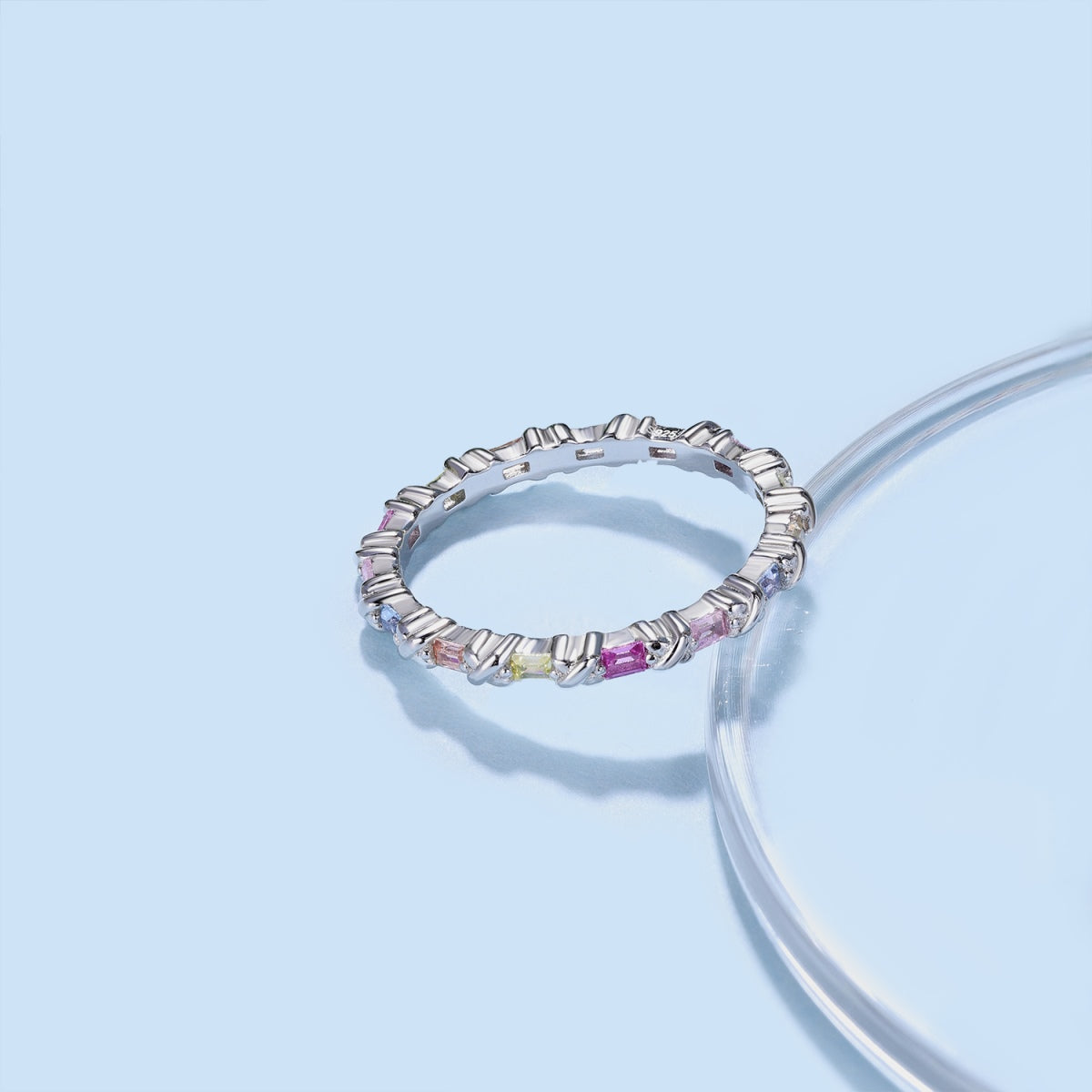 [Limara]Charming Colorful Round Cut Daily Ring