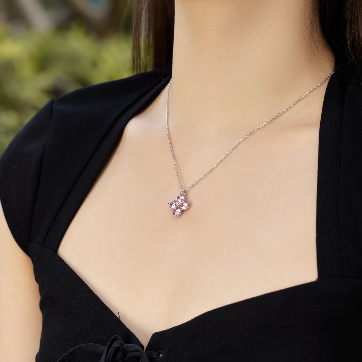 [Limara]Four-Leaf Clover And Eight-Pointed Star Necklace