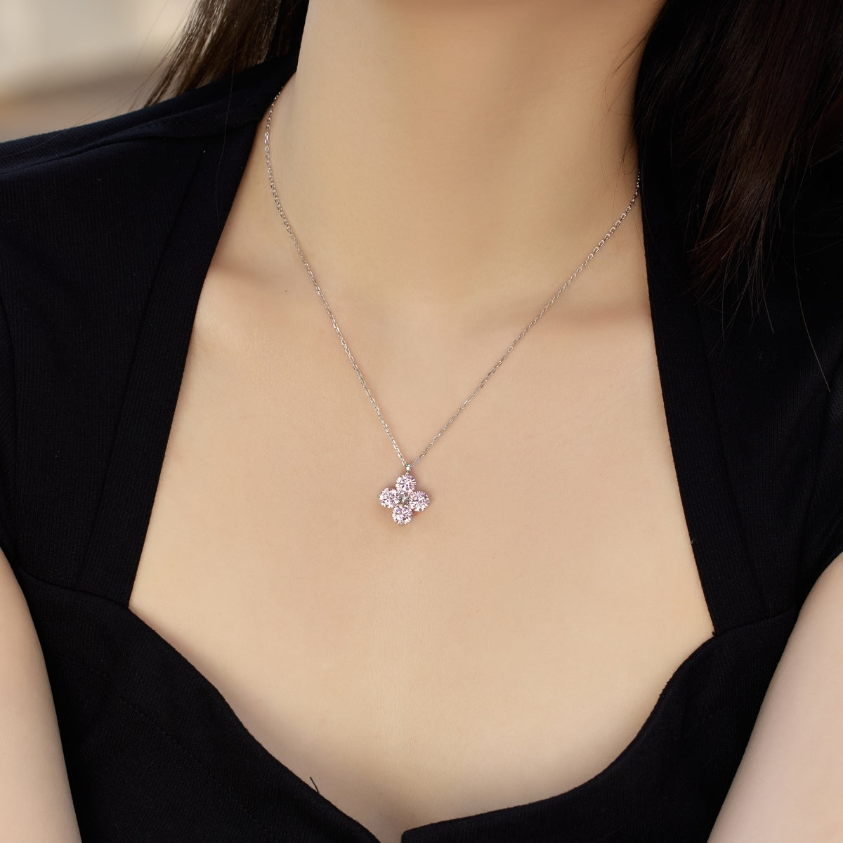 [Limara]Four-Leaf Clover And Eight-Pointed Star Necklace
