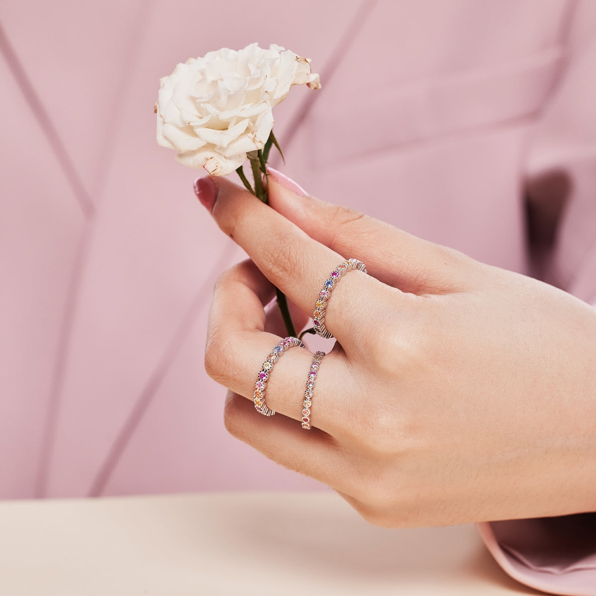 [Limara]Exquisite Colorful Round Cut Party Ring