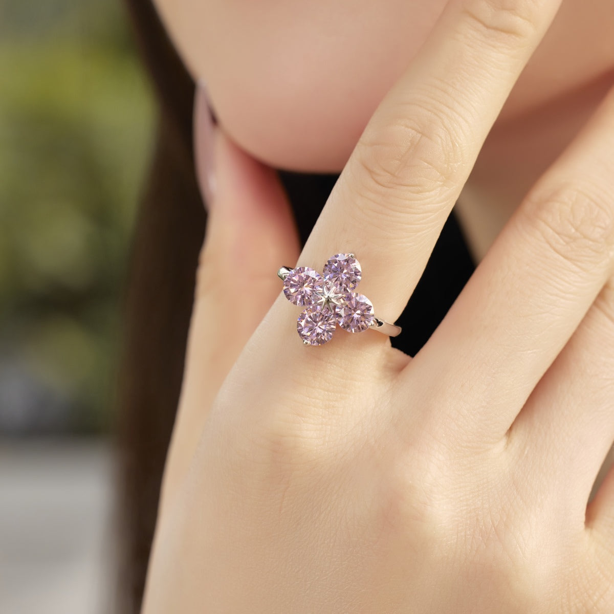 [Limara]Four-Leaf Clover Eight-Pointed Star Ring