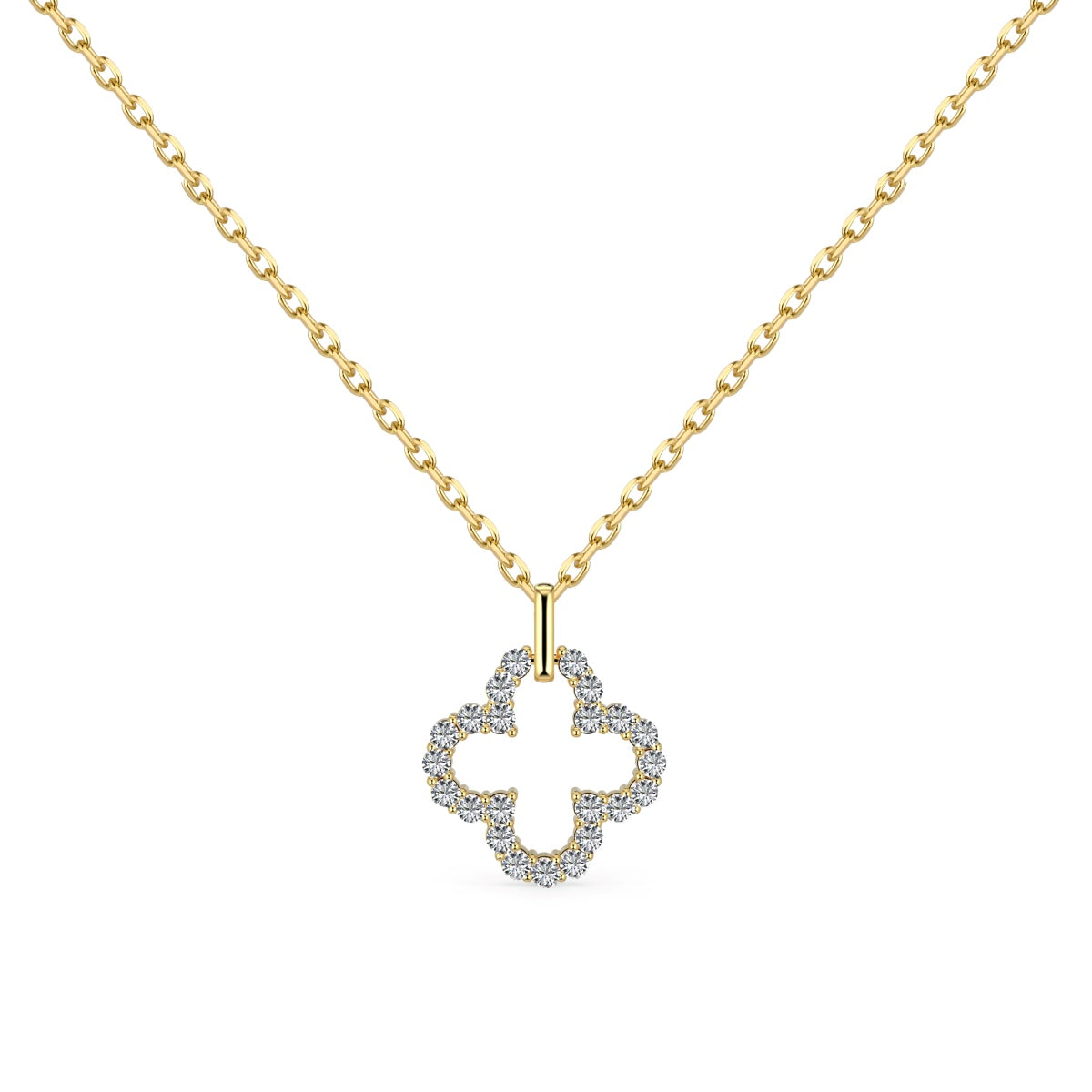 [Limara]Four-Leaf Clover Hollow Design Exquisite Necklace
