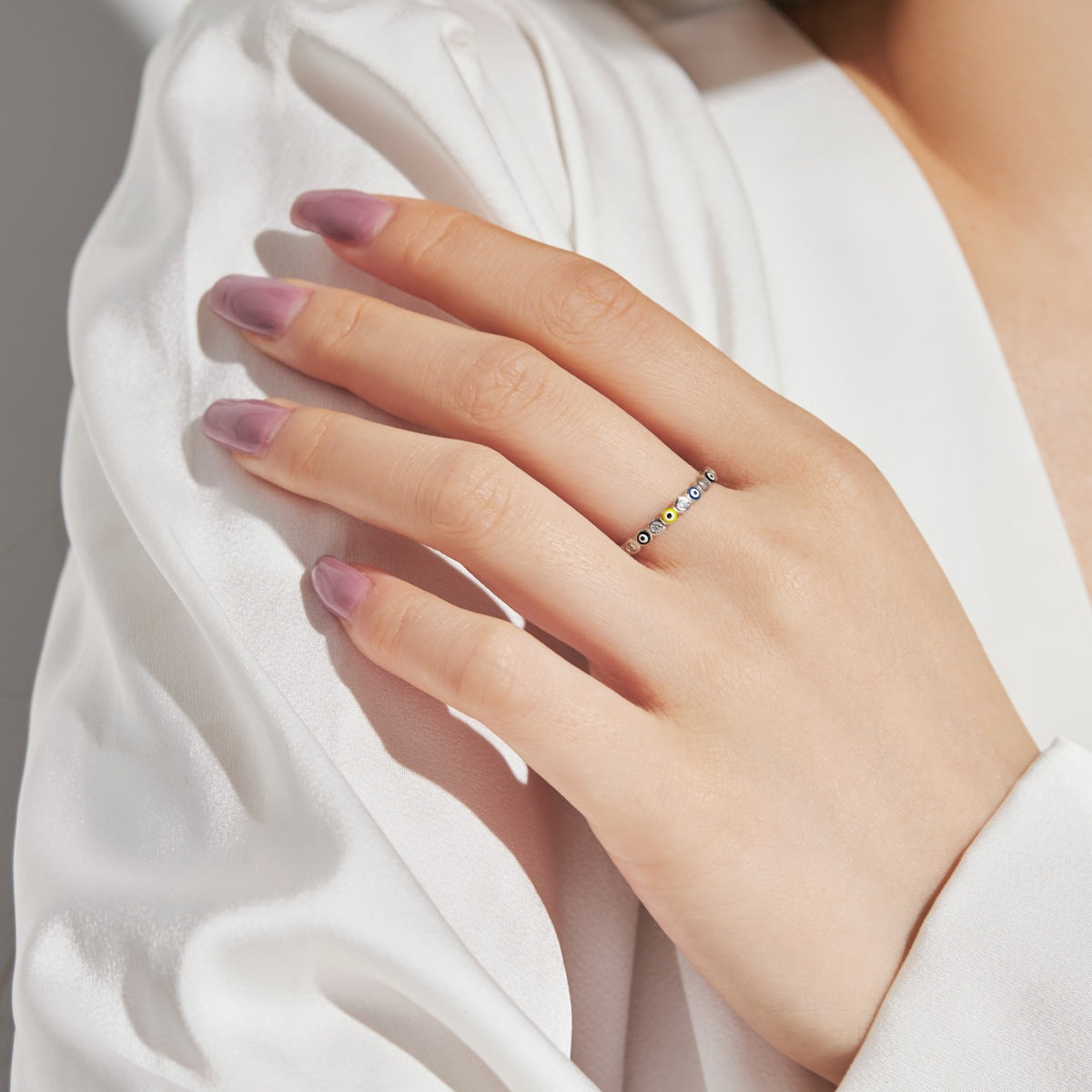 [Limara]Sparkling Vibrant Round Shape Daily Ring