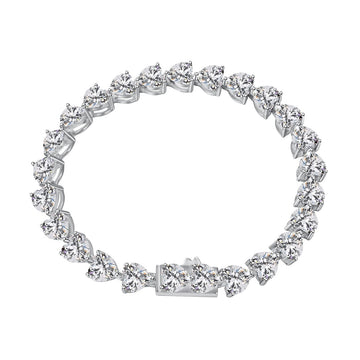 [Limara]0.75 Carat Elegant Romantic Heart Shape Lover Bracelet