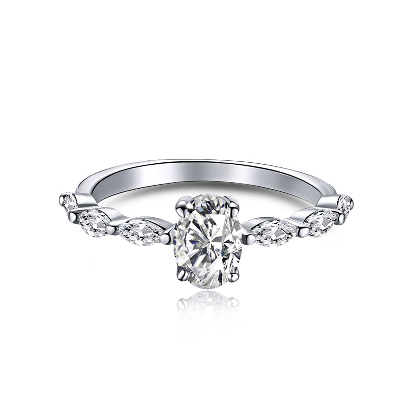 [Limara]0.75 Carat Luxurious Vibrant Elongated Cushion Cut Daily Ring
