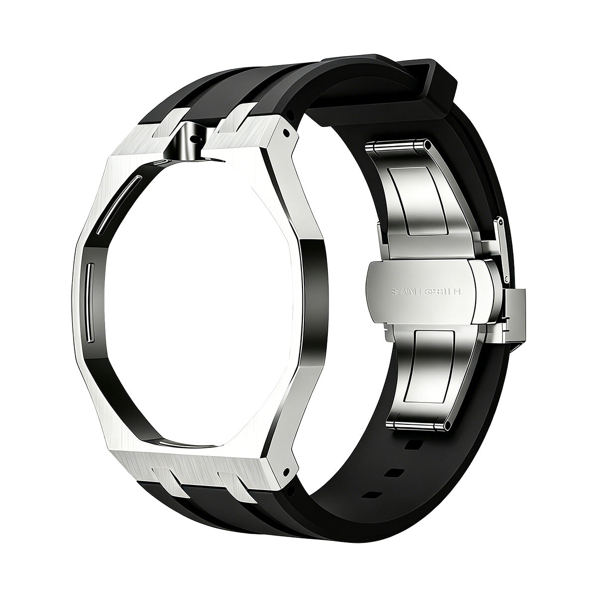 [Limara]OAK POP BLACK STEEL SILICONE STRAP