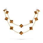 [Limara]CLASSIC 20-MOTIF LUCKY CLOVER LONG NECKLACE GOLD COLLECTION