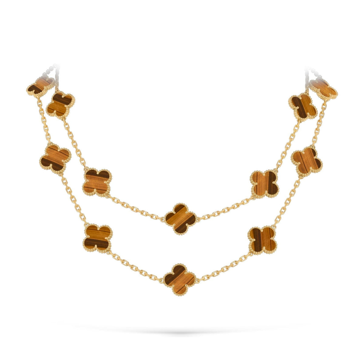 [Limara]CLASSIC 20-MOTIF LUCKY CLOVER LONG NECKLACE GOLD COLLECTION