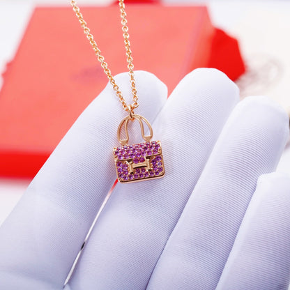[Limara]CONSTANCE PEDANT PURPLE DIAMOND NECKLACE