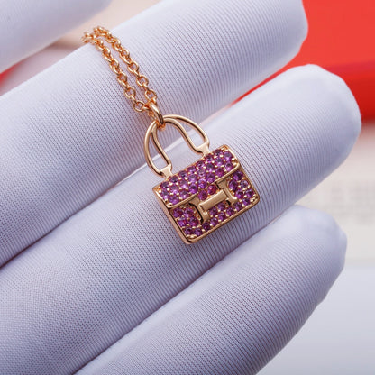 [Limara]CONSTANCE PEDANT PURPLE DIAMOND NECKLACE