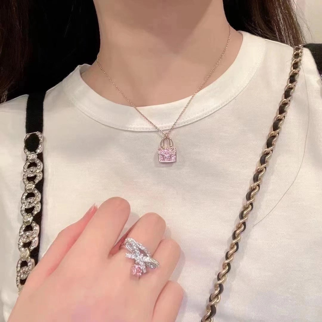 [Limara]CONSTANCE PEDANT PURPLE DIAMOND NECKLACE