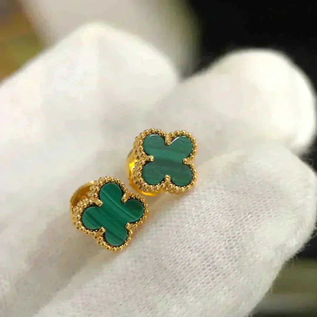 [Limara]CLOVER MINI 9.5MM MALACHITE  EARRINGS