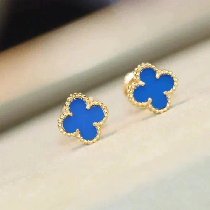 [Limara]CLOVER MINI 9.5MM TURQUOISE EARRINGS