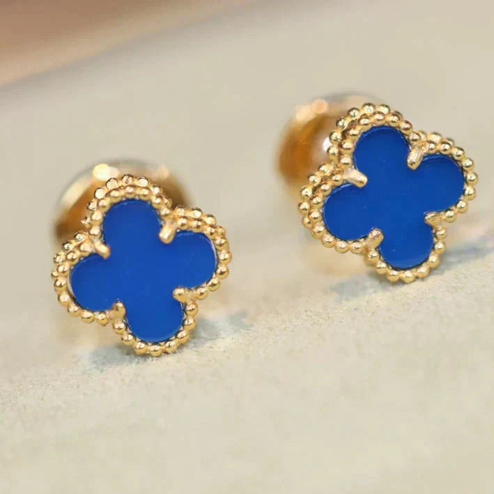[Limara]CLOVER MINI 9.5MM TURQUOISE EARRINGS