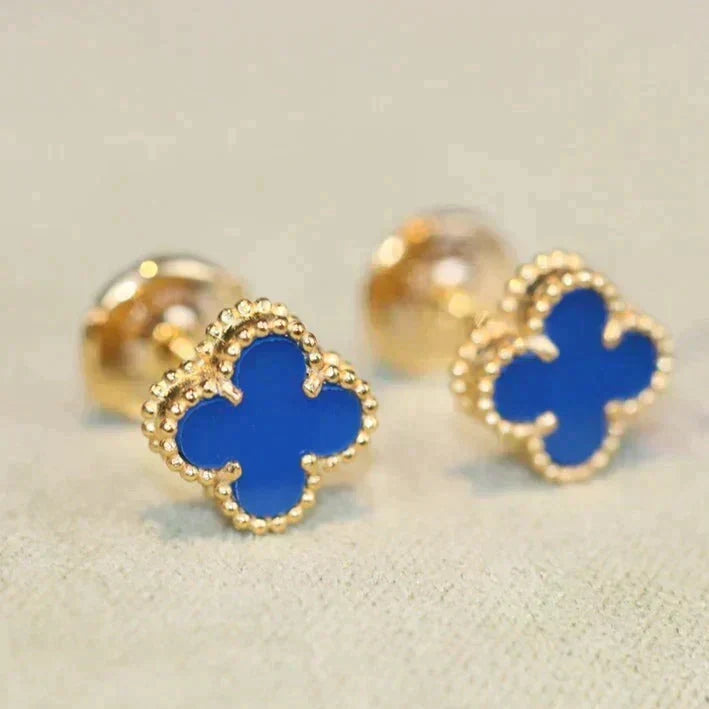 [Limara]CLOVER MINI 9.5MM TURQUOISE EARRINGS