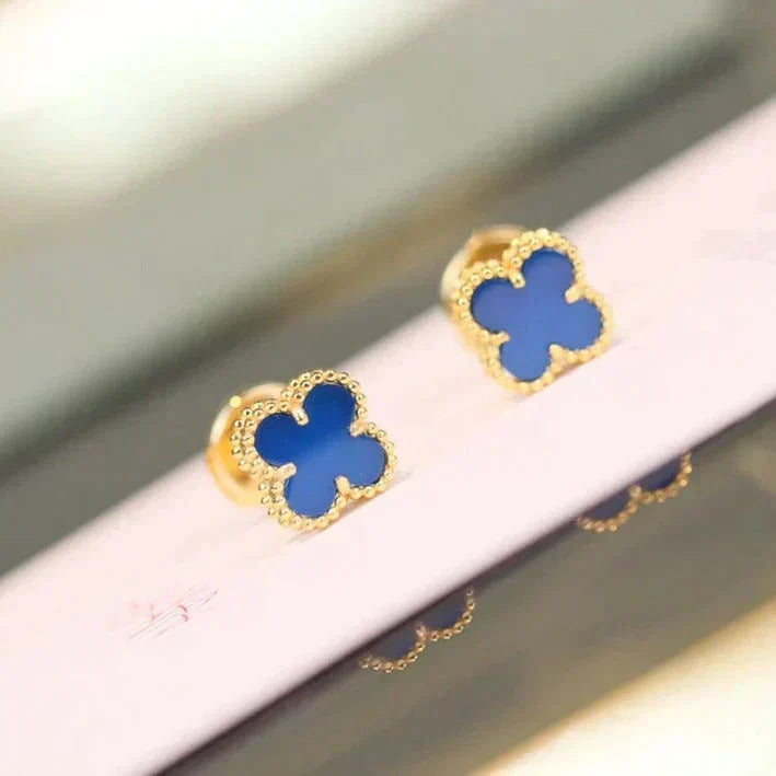 [Limara]CLOVER MINI 9.5MM TURQUOISE EARRINGS
