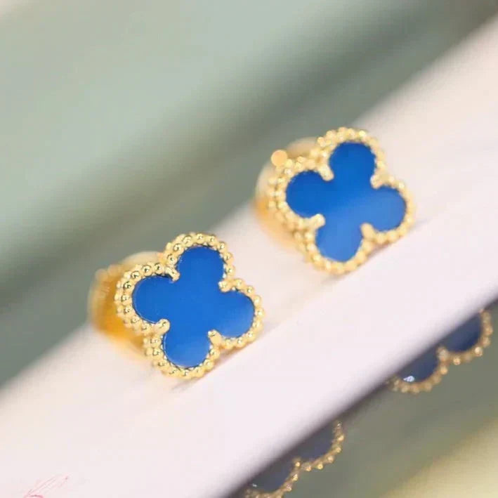 [Limara]CLOVER MINI 9.5MM TURQUOISE EARRINGS