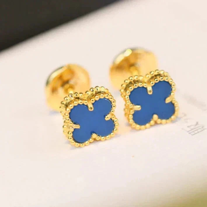 [Limara]CLOVER MINI 9.5MM TURQUOISE EARRINGS