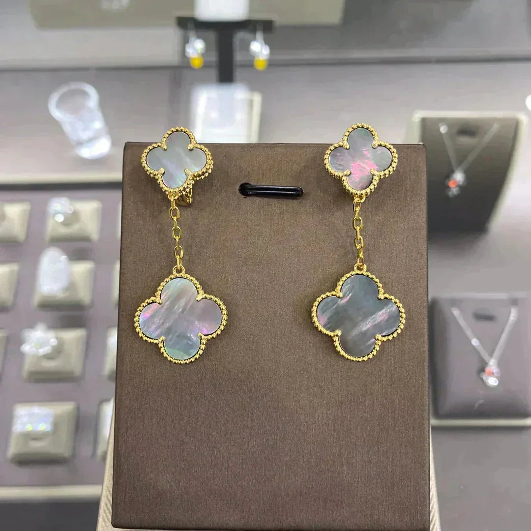 [Limara]CLOVER 2 MOTIFS  EARRINGS (MULTIPLE CHOICESC