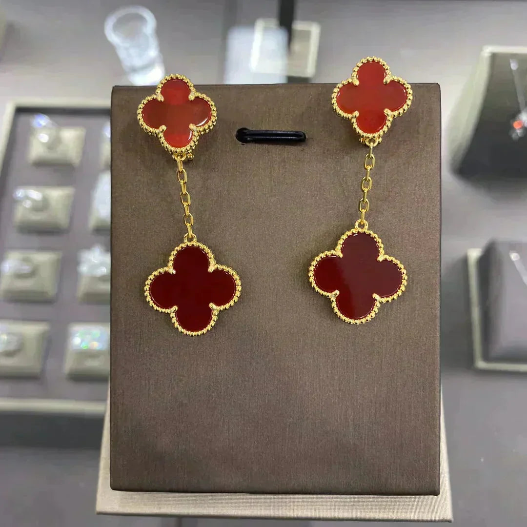 [Limara]CLOVER 2 MOTIFS  EARRINGS (MULTIPLE CHOICESC