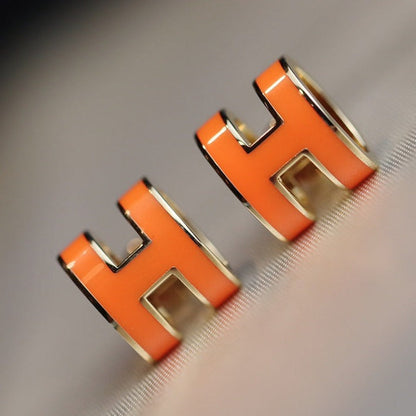 [Limara]MINI POP H EARRINGS ORANGE