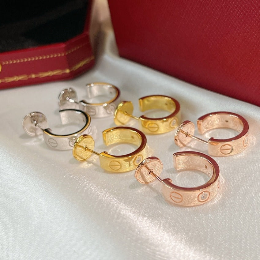 [Limara] LOVE EARRINGS 5.7MM 2 DIAMONDS