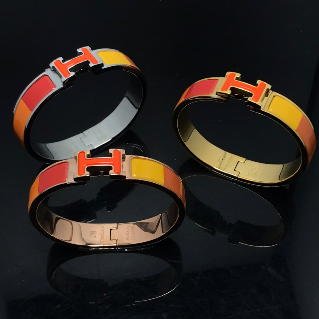 [Limara]H BRACELET ORANGE RAINBOW CERAMIC
