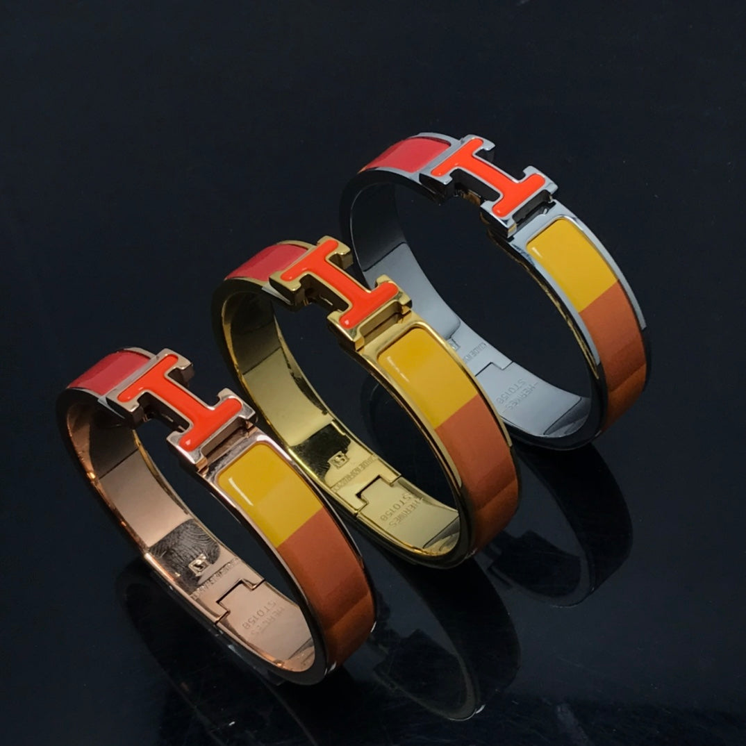 [Limara]H BRACELET ORANGE RAINBOW CERAMIC