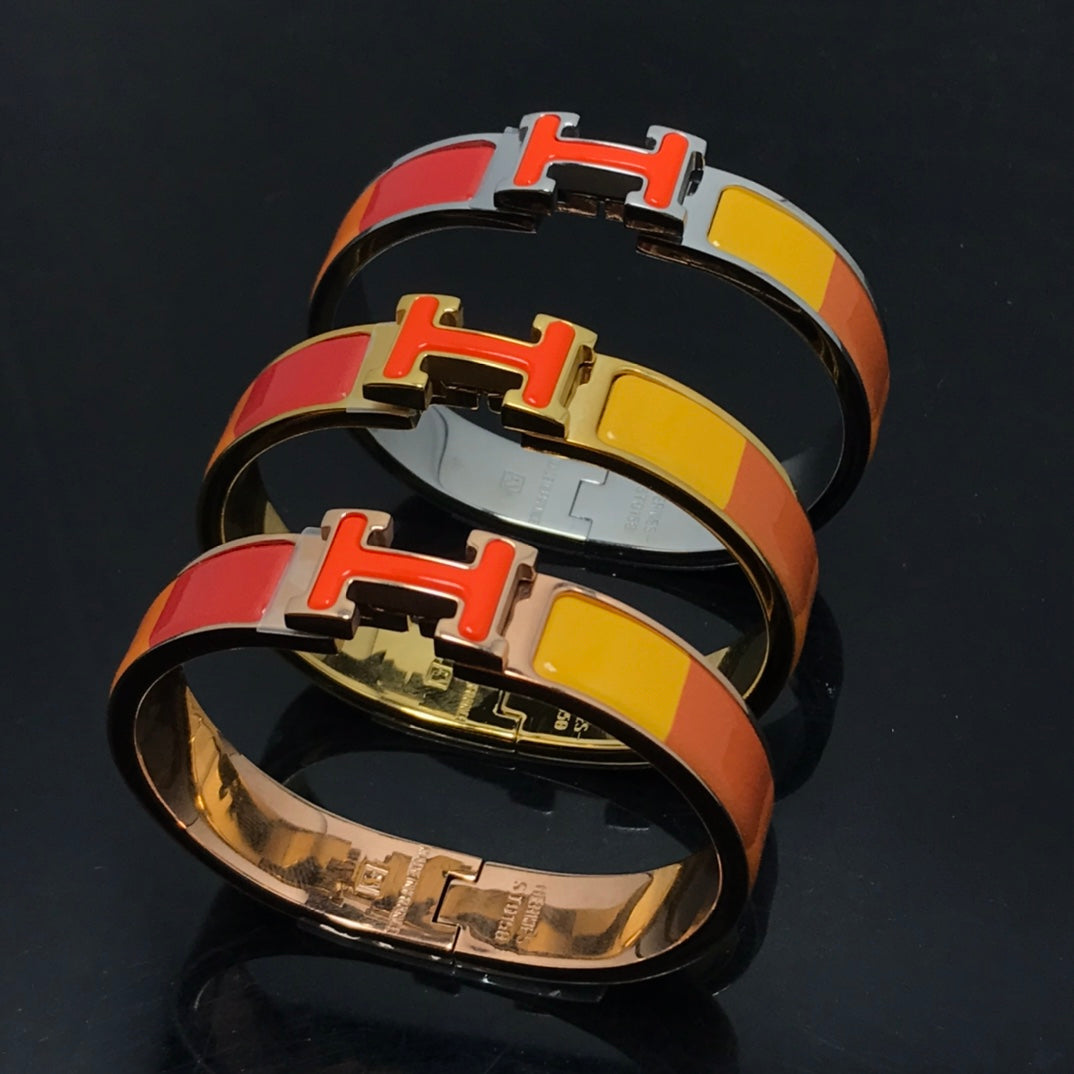 [Limara]H BRACELET ORANGE RAINBOW CERAMIC