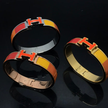 [Limara]H BRACELET ORANGE RAINBOW CERAMIC