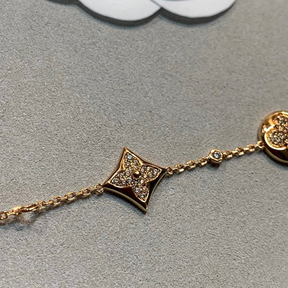 [Limara]STAR AND SUN 4 MOTIFS GOLD DIAMONDS BRACELET