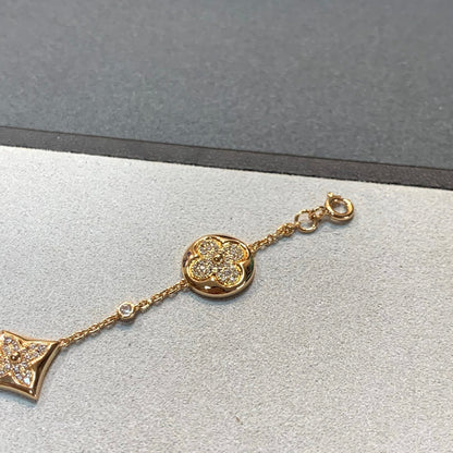 [Limara]STAR AND SUN 4 MOTIFS GOLD DIAMONDS BRACELET