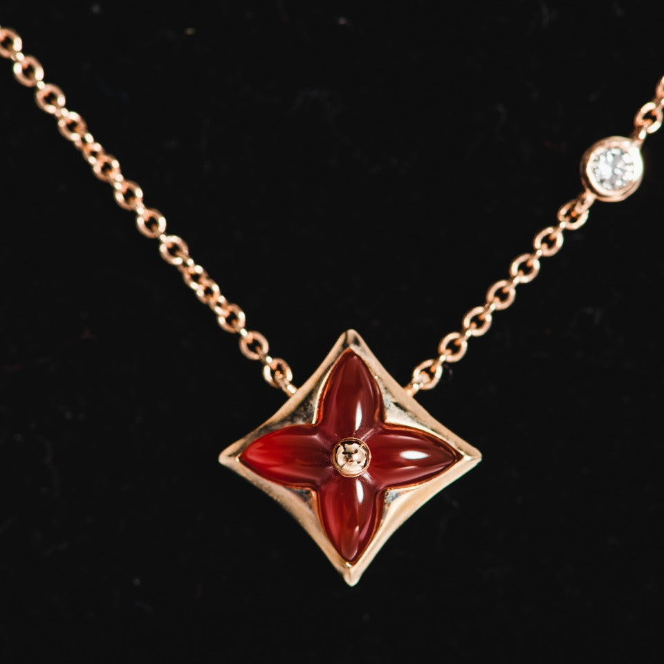 [Limara]STAR NECKLACE ROSE GOLD 1 DIAMOND