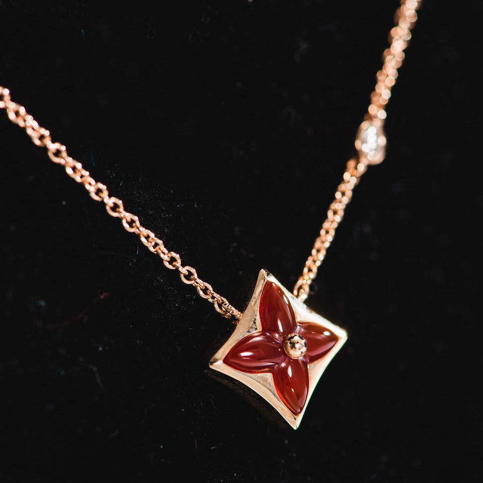 [Limara]STAR NECKLACE ROSE GOLD 1 DIAMOND