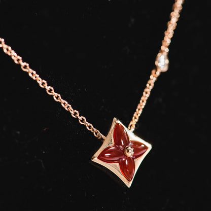 [Limara]STAR NECKLACE ROSE GOLD 1 DIAMOND