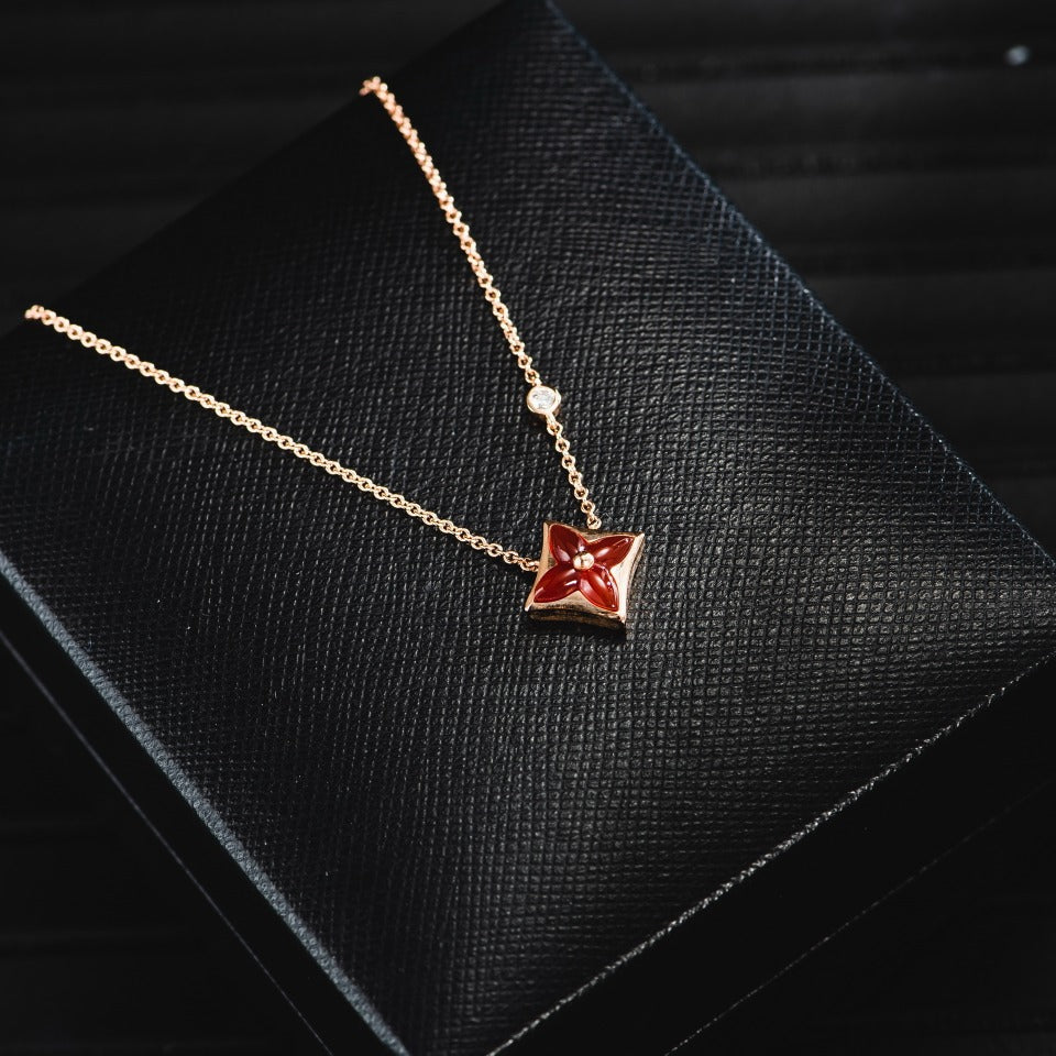 [Limara]STAR NECKLACE ROSE GOLD 1 DIAMOND