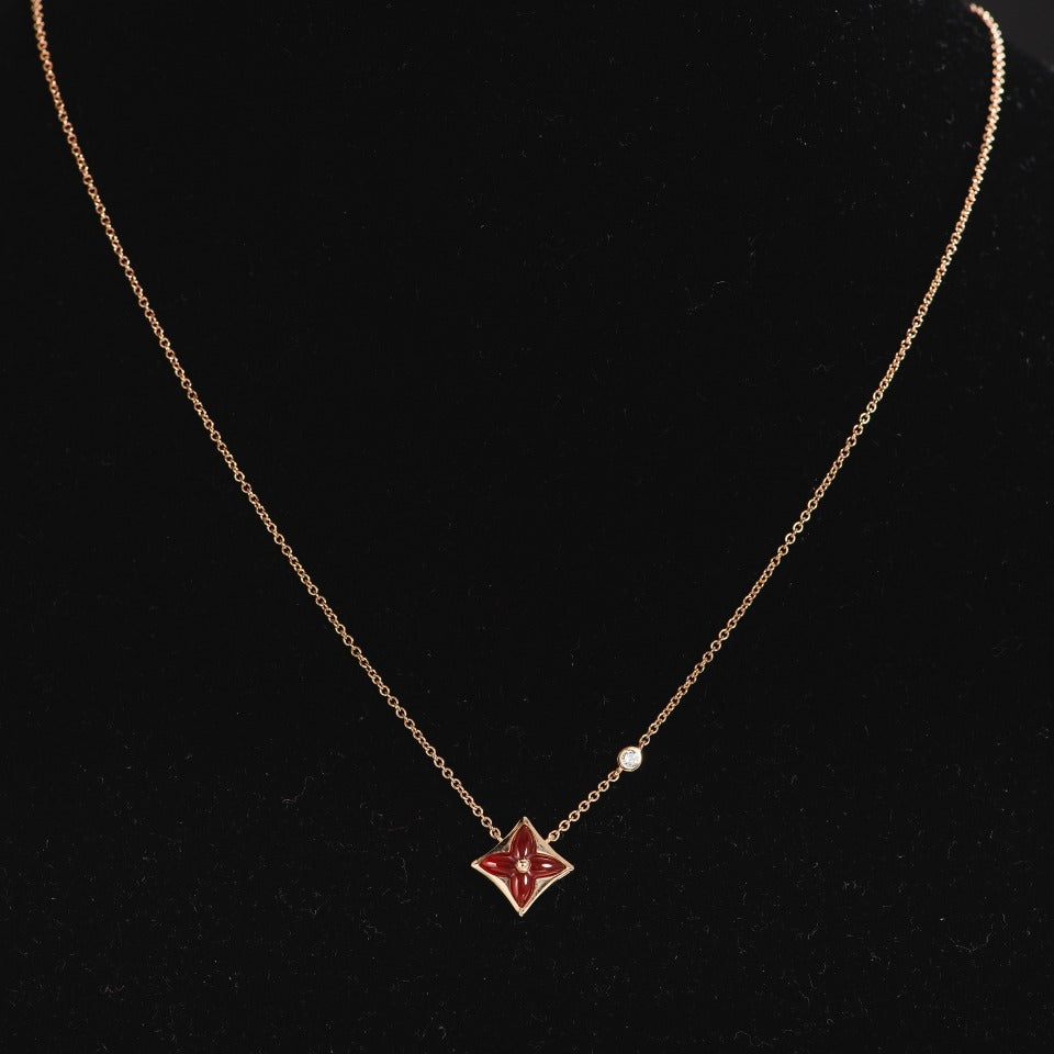 [Limara]STAR NECKLACE ROSE GOLD 1 DIAMOND