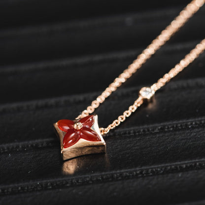 [Limara]STAR NECKLACE ROSE GOLD 1 DIAMOND
