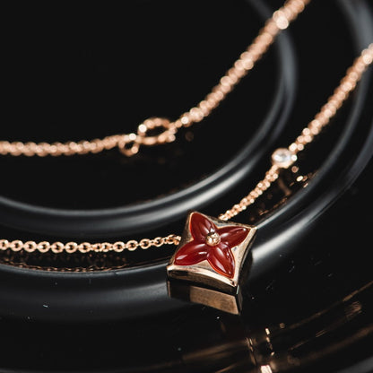 [Limara]STAR NECKLACE ROSE GOLD 1 DIAMOND