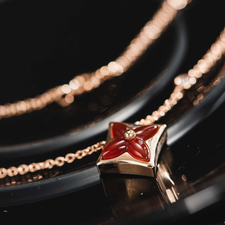 [Limara]STAR NECKLACE ROSE GOLD 1 DIAMOND